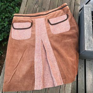 Ann Taylor LOFT Caramel Brown Corduroy A-Line Skirt - Size 8